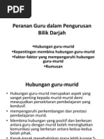 Peranan Guru Dalam Pengurusan Bilik Darjah