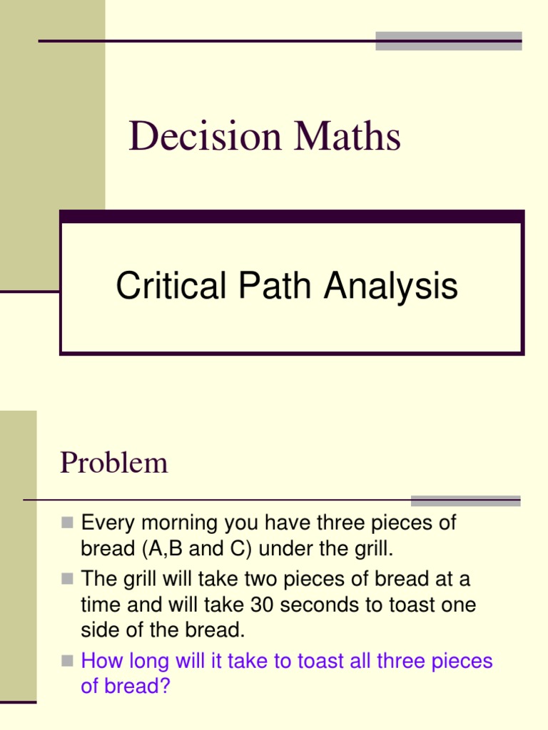 Critical Path Analysis Guide | PDF | Areas Of Computer Science ...