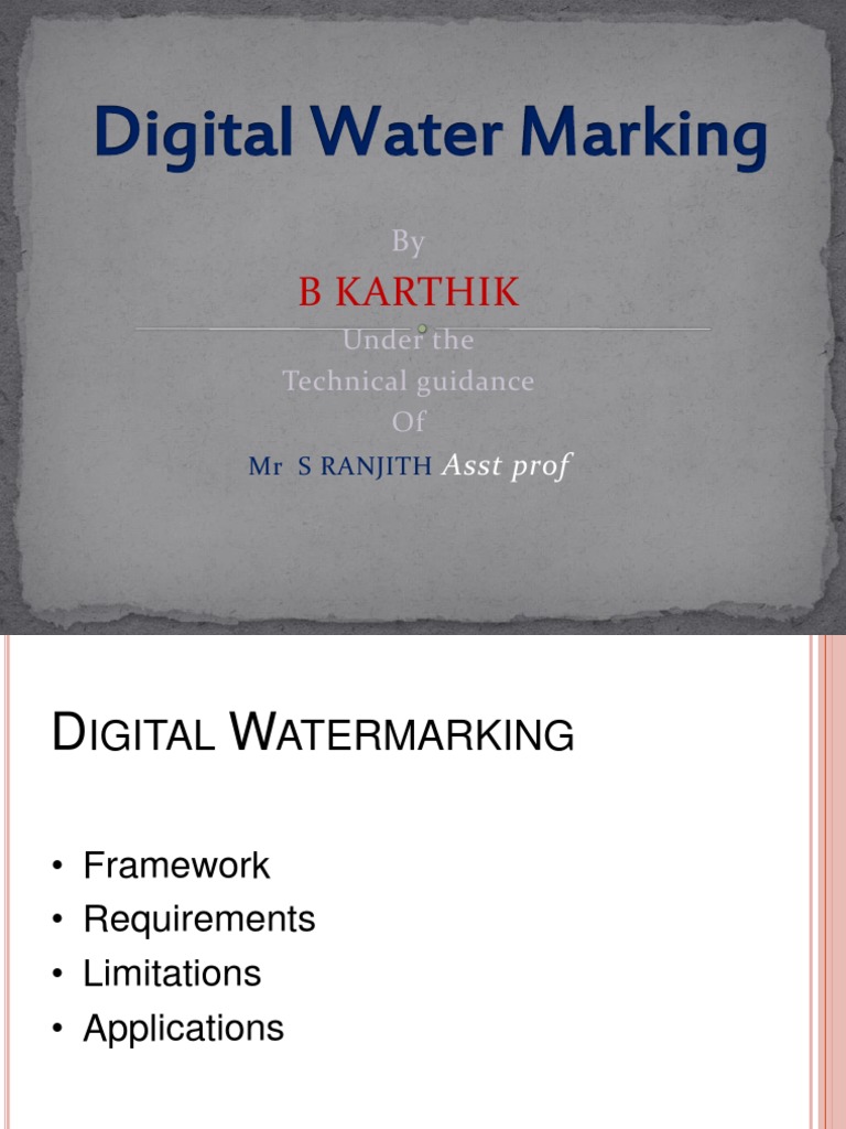 Digital Water Marking | PDF