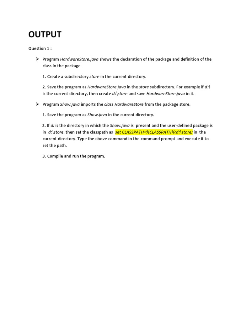 Compiling and Running Java Packages | PDF | Teaching Methods ...
