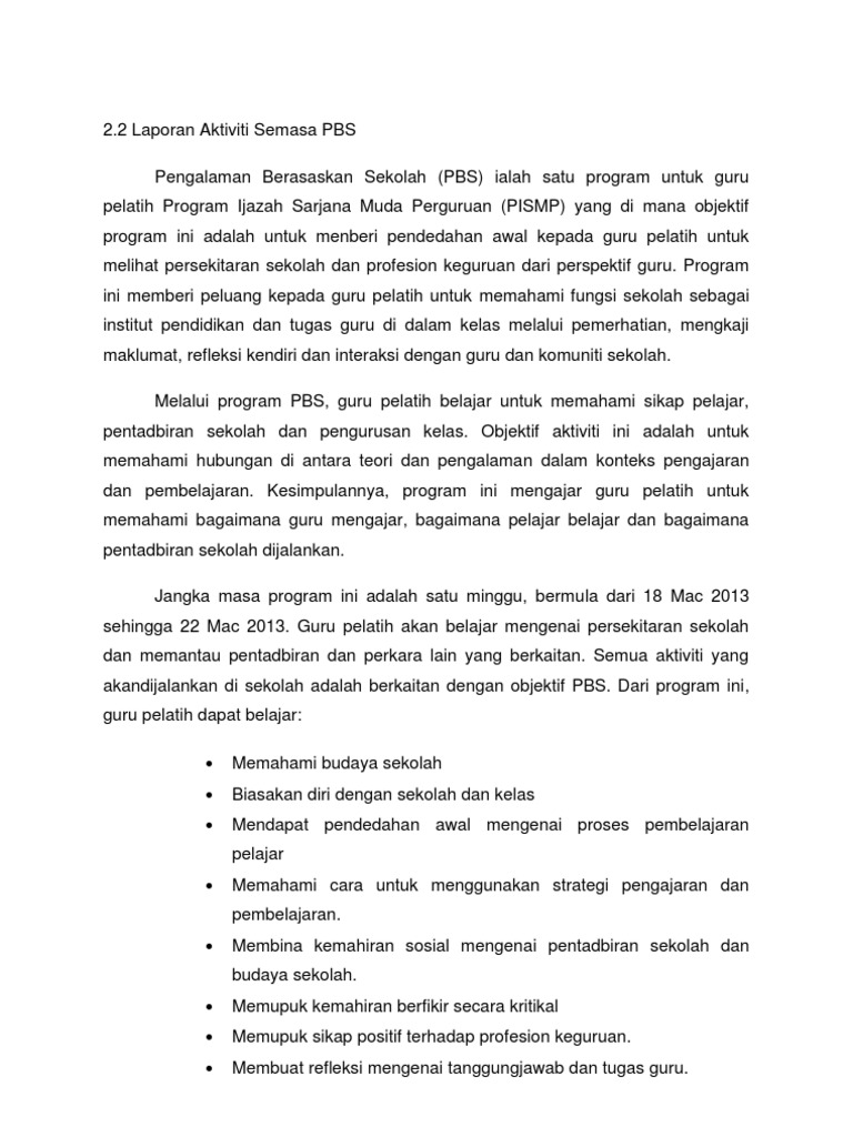 Laporan Aktiviti Pdf