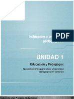 Unidad 1 Educacion y Pedagogia