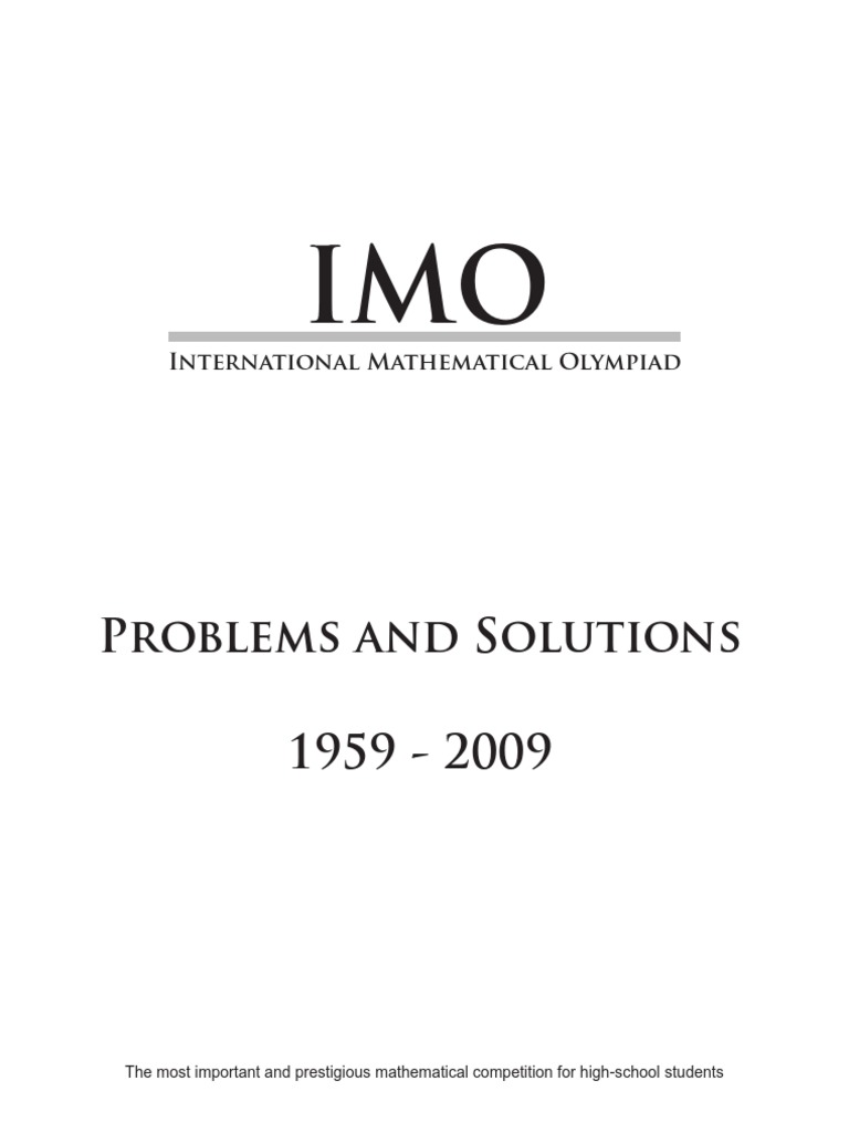 IMO Problems and Solutions 1959-2009 | PDF | Triangle | Circle