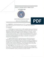 INTELLIGENCE COMMUNITY DIRECTIVE Num. 208/2008