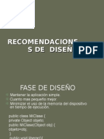 Recomendaciones de DiseÑo