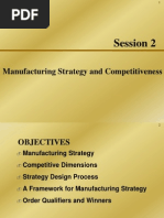 Session 2: Manufacturing Strategy and Competitiveness