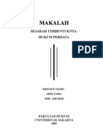 Download MAKALAH Sejarah Terbentuknya KUHPerdata by muhiddin chandra SN13257831 doc pdf