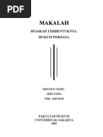 MAKALAH Sejarah Terbentuknya KUHPerdata