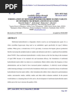 Download Metformin Hydrochloride Matrix Tablets by Sandeep Kumar SN132578340 doc pdf