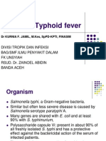 Typhoid Fever: Divisi Tropik Dan Infeksi Bag/Smf - Ilmu Penyakit Dalam FK Unsyiah Rsud. Dr. Zainoel Abidin Banda Aceh