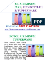 Botol Air Minum Tupperware, Eco Bottle 1 Liter Tupperware