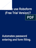 How To Use Roboform, A Sample Tutorial