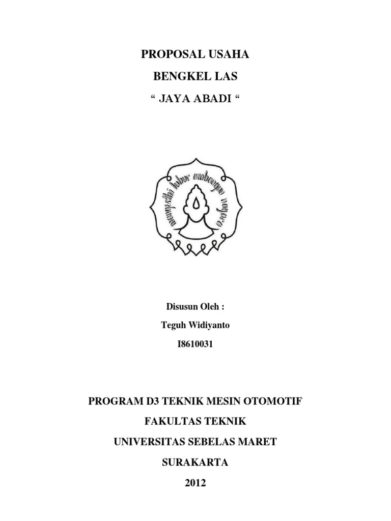 Proposal Usaha Bengkel Las Jaya Abadi