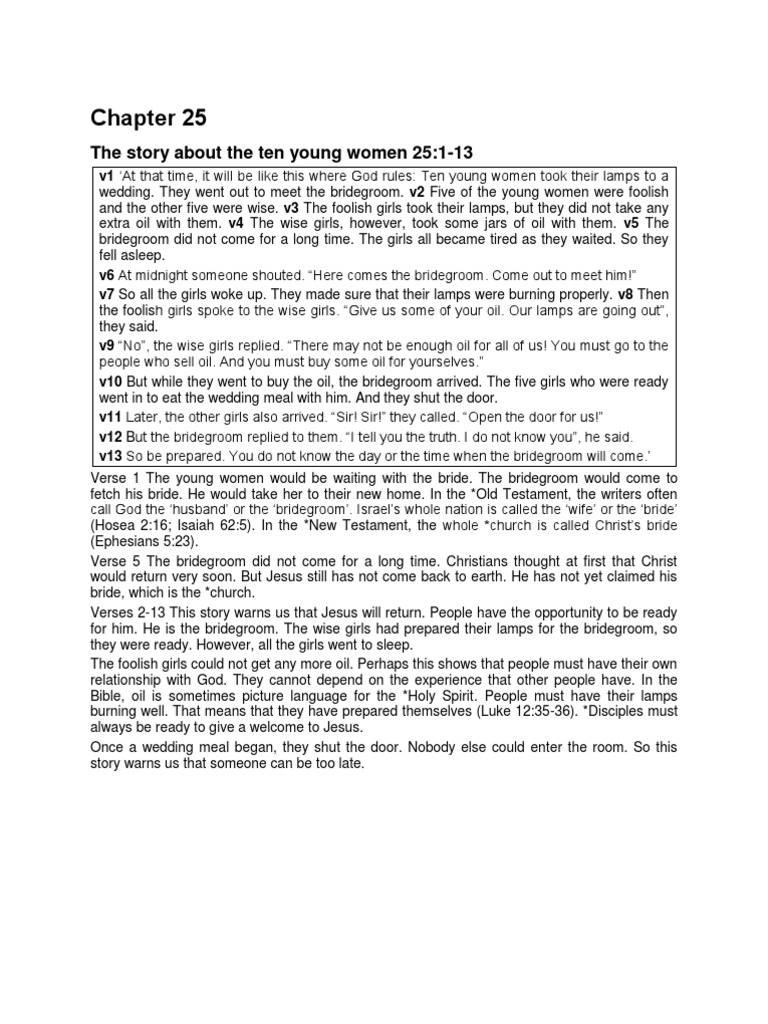 Matthew Chapter 25 | PDF