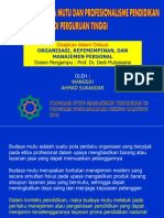 Budaya Mutu Dan Profesionalisme Pendidikan