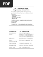 Violations of LP Conditions