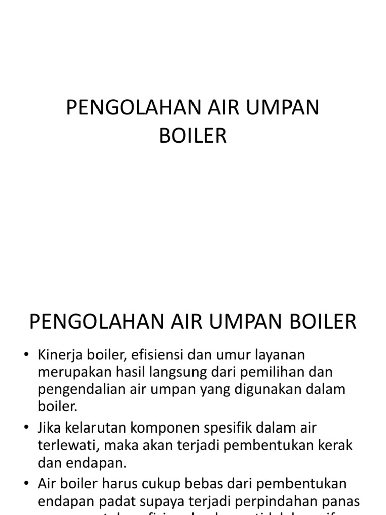 Pengolahan Air Umpan Boiler