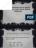 Pembentukan Kata Kerja Tunggal Dan Kata Kerja Terbitan