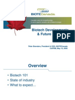 Biotech Developments & Future Impact: Peter Brenders, President & Ceo, Biotecanada Capdm, May 10, 2006
