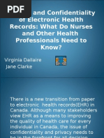 Download Privacy and Confidentiality of Electronic Health Records by ginny19 SN13262049 doc pdf