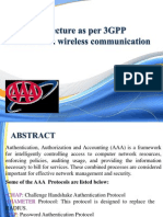 AAA Architecture As Per 3GPP Standards in Wireless Communication S