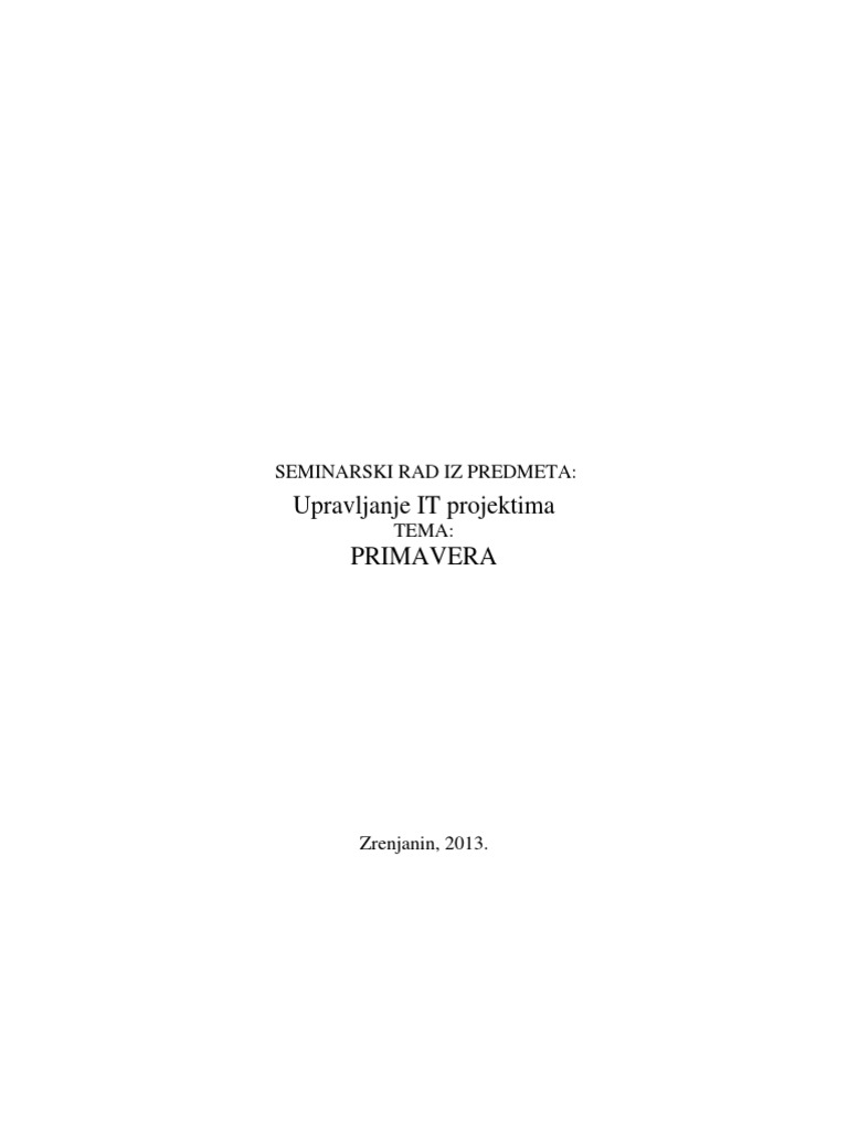 Primavera | PDF