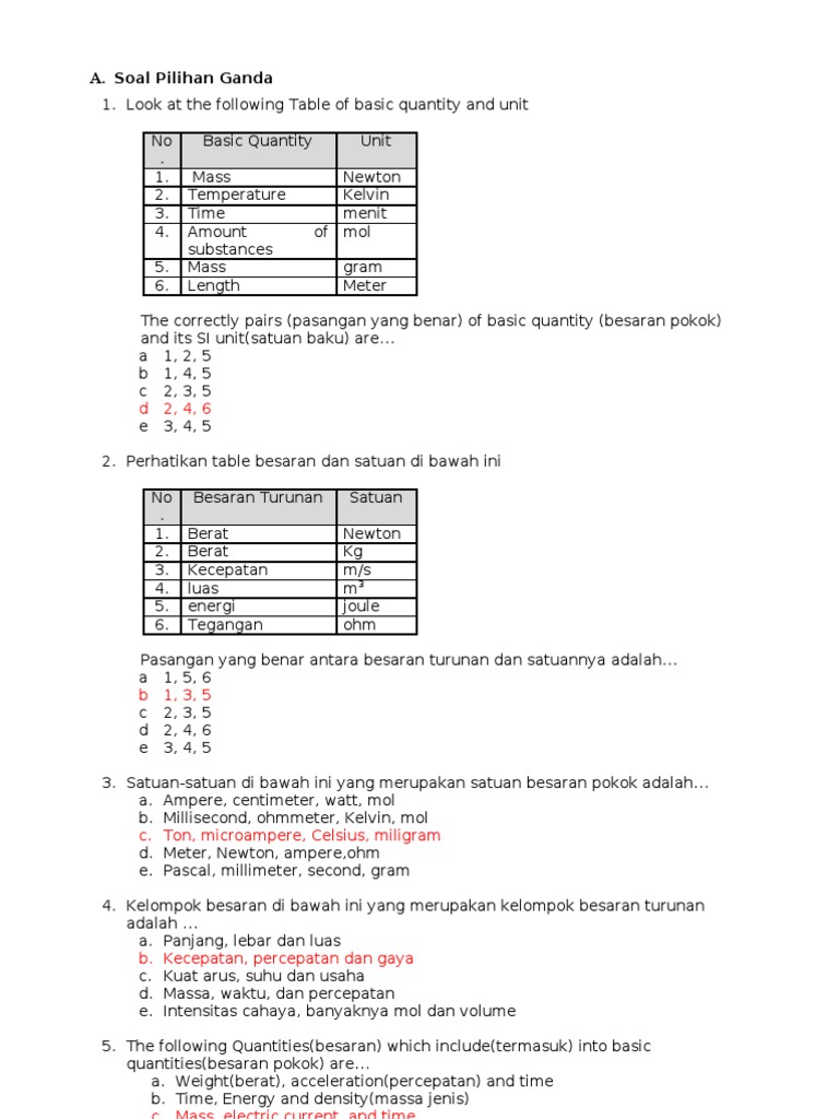 Contoh Soal Uts Fisika Kelas 10 - Contoh Soal Terbaru