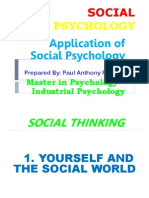 Application of  Social Psychology