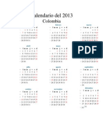 Calendario Del 2013