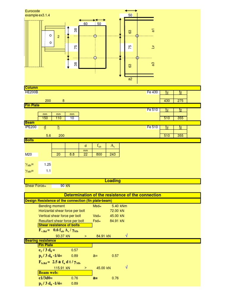 Eccentric Bolted Connection Design | PDF