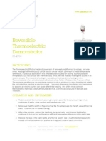 Reversible Thermoelectric Demonstrator: Background