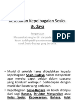 Kesedaran Kepelbagaian Sosio Budaya