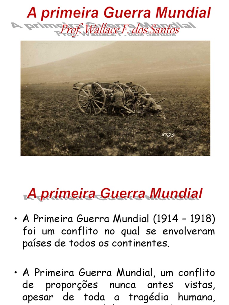Avalie As Afirmacoes A Seguir Durante A Primeira Guerra Mundial
