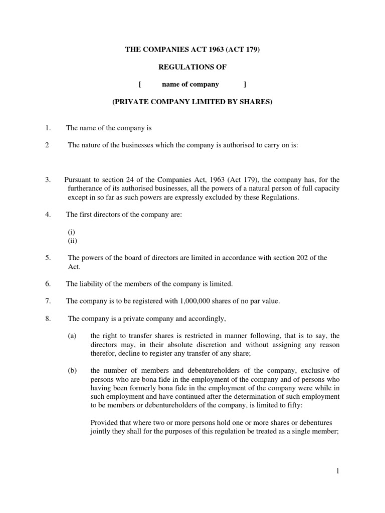 Company Regulation Sample Dividend Proxy Voting