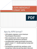 Penulisan Mengikut Format Apa