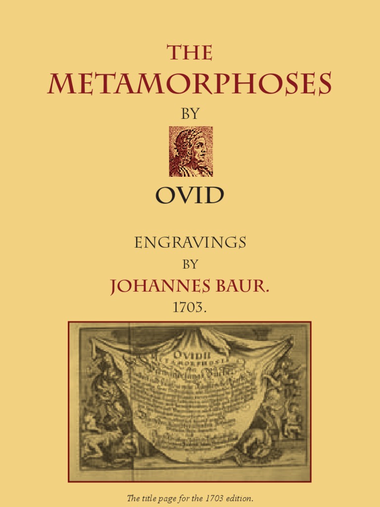 Ovid Metamorphoses Engravings J. Baur Printmaking Decorative Arts