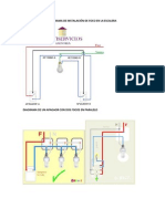 Diagrama de Instalación de Foco en La Escalera