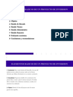 Elementos Basicos de Un Proyecto de Inversion