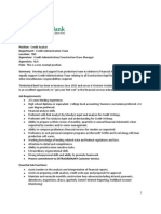 Timberland Credit Analyst 2013 PDF