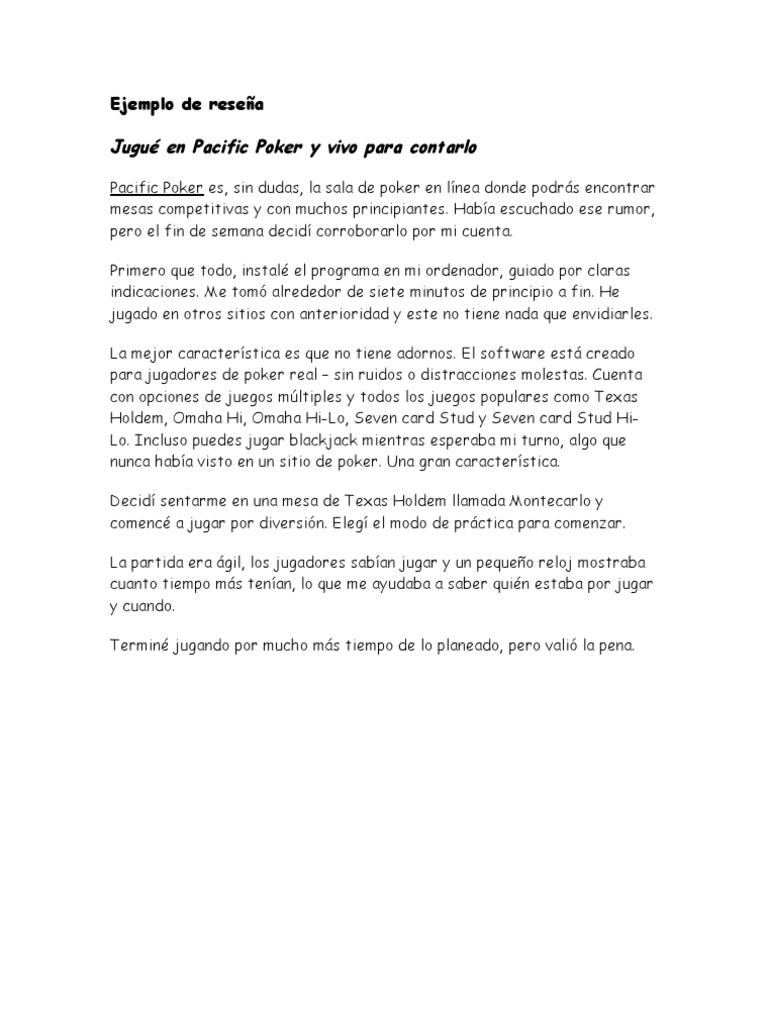 Ejemplo de Reseña | PDF