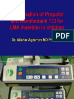 Combination of Propofol and Remifentanil TCI For LMA2012