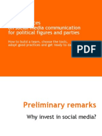 Best Practices On Social Media Communication For Political Figures and Parties