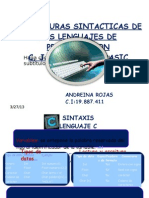 Estructuras Sintacticas de Los Lenguajes de Programacion C, Java Y Visual Basic