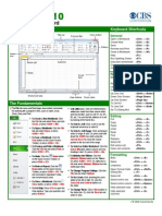 Excel 2010: Quick Reference Card