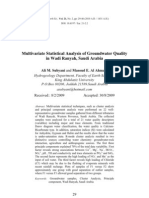 Multivariate Statistical Analysis of Groundwater Quality