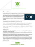 Minuta Ley de Superintendencia - Directiva FEUC 2013
