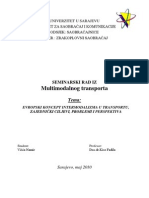 Evropski Koncept Intermodalizma U Transportu, Zajednički Ciljevi, Problemi I Perspektiva