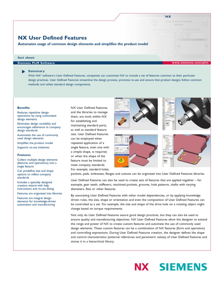 NX8 User Defined Features | PDF | Product Lifecycle | Library (Computing)