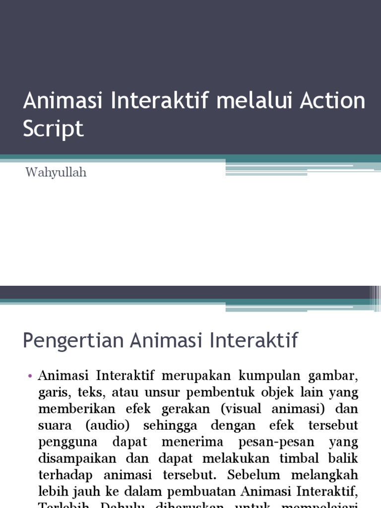 Pengenalan Animasi Interaktif dan ActionScript | PDF | Komputer