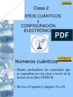 Clase 02NÚMEROS CUÁNTICOS  y CONFIGURACIÓN ELECTRÓNICA
